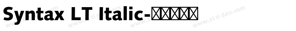 Syntax LT Italic字体转换